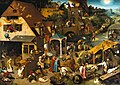 Pieter Brueghel the Elder. Netherlandish Proverbs, 1559