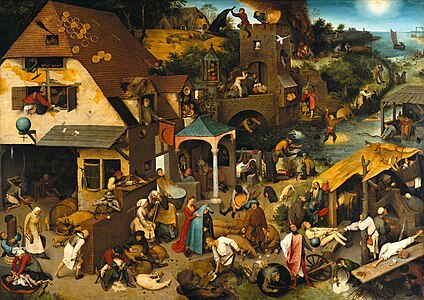 Netherlandish Proverbs, by Pieter Bruegel the Elder
