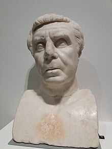Buste antique d'homme en marbre.