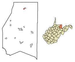 Location of Bruceton Mills in Preston County, West Virginia