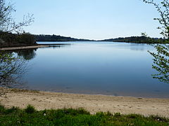 Le plan d'eau de Miallet.