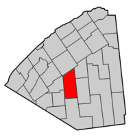 Map highlighting Russell's location within St. Lawrence County.