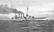 Drawing of a Helgoland-class battleship