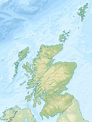 Ben Nevis na zemljovidu Škotske
