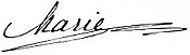 Firma de María de Sajonia-Coburgo y Gotha