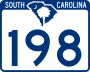 South Carolina Highway 198 marker