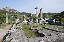 Les vestiges d'un temple d'ordre ionique