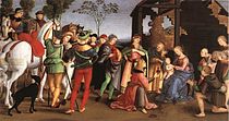لوحة للرسام Raphael Adoration of the Magi 27 x 50 cm