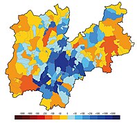 Évolution de la population entre 2011 et 2020.