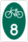 North Carolina Bicycle Route 8 marker
