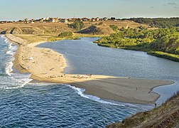 The Veleka River mouth at Sinemorets