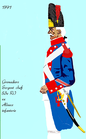 sergent de grenadier du 53e régiment d’infanterie de ligne de 1791 à 1792