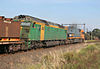 AN11 in Australian National livery trails an NR class locomotive in 2008