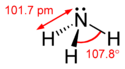 Stereo structural formula of ammonia