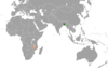 Location map for Bangladesh and Malawi.