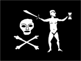 Jean Thomas Dulaien's Jolly Roger ensign (which was identical to the flag of Walter Kennedy).[36]