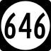 State Route 646 marker