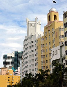 The Miami Beach Architectural District in Miami, Florida, protects historical Art Deco buildings.