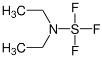 Strukturformel von Diethylaminoschwefeltrifluorid