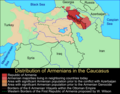 Distribution of Armenians in the Caucasus (alternate version).