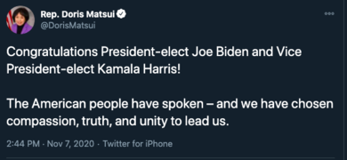 Doris Matsui, Kamala Harris