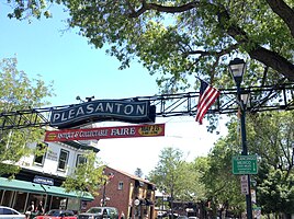 Pleasanton Main Street sign