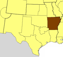 Location of the Diocese of Arkansas