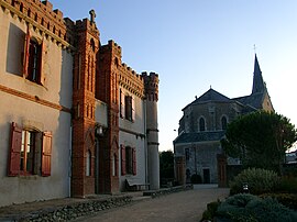 The church and the Château Gaillard, in the village