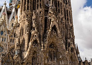 La fachada de la Natividad de la Sagrada Familia, Patrimonio de la Humanidad por la Unesco desde 2005