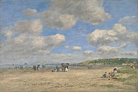 Eugène Louis Boudin, The Beach at Tourgéville-les-Sablons, NG3235