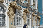 Statues of Atlas on the exterior of Catherine Palace in Tsarskoye Selo, Pushkin, Saint Petersburg