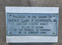 Plaque at Woodworth Library