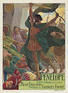 Pénélope poster, by Georges Rochegrosse (restored by Adam Cuerden)