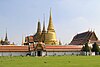 View of Wat Phra Kaew temple complex from the Palace