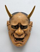 hannya (Chūnari) mask at the Tokyo National Museum. Edo period, 1600s or 1700s.