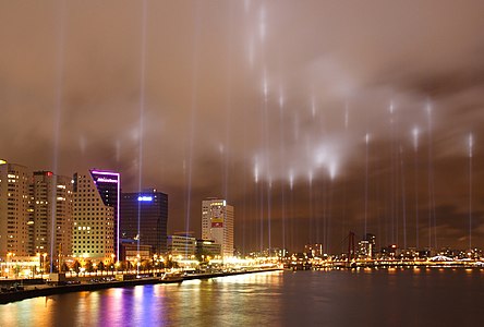 Fireline of the Rotterdam Commemoration at German bombing of Rotterdam, by Trebaxus
