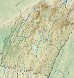 A map showing the location of the protected forest in the state of Manipur