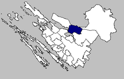 Jasenice municipality within the Zadar County