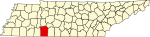 State map highlighting Wayne County