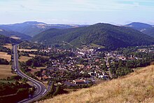 L'autoroute A75 à Massiac