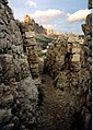 Italian World War I trenches on Monte Piana; view towards the Tre Cime di Lavaredo