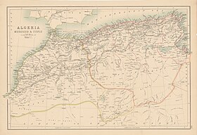 Carte de l'Afrique française du Nord.