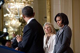 Michelle Obama and Jill Biden