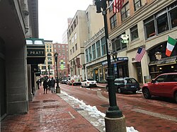 Pratt Street is a "historic, one-block, quasi-pedestrian mall" in the heart of downtown Hartford.[1]