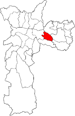 Location of the Subprefecture of Aricanduva in São Paulo