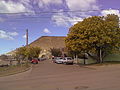 Vista de Saavedra con el Cerro Viteau de fondo