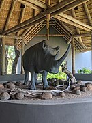 Rhino statue at entry
