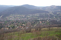 Scenic view of the village from a hilltop