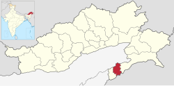 蒂拉普县在阿鲁纳恰尔邦的位置