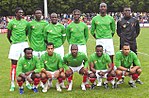 La sélection togolaise lors du match contre le club allemand du FV Olympia Laupheim (2-0), le 28 mai 2006.